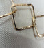 Open Square Link Chain Necklace in 14K Gold and Oxidized Silver