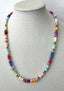 Multistone Multicolor Candy Opal Necklace in Silver