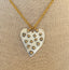 Heart Pendant Necklace With Granulation in 14K Gold and Silver