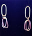 Open Oval Link Drop Earrings in 14k Gold and Silver