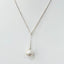 Cone Pearl Necklace in Silver