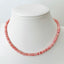 Pink Opal Rondelle Choker Necklace in Silver