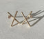 Diamond X Cross Stud Earrings in 14k Gold