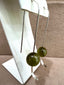 Green Quartz Globe Dangle Earrings